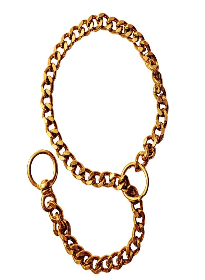 Pups&Pets طوق رقبة نحاسي متين لتدريب الحيوانات الأليفة من Pups&Pets، طوله 3 مم وطوله 18 بوصة، مثالي للمشي في الهواء الطلق للكلاب الصغيرة والجراء (ذهبي). - Image 3